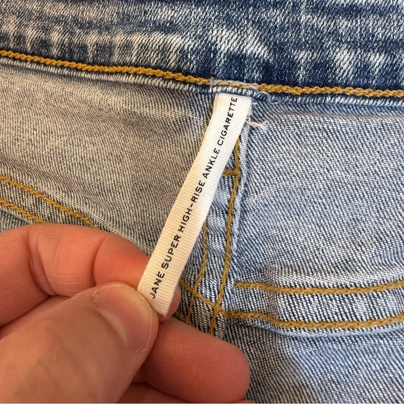 Rag & Bone Jane Super High Rise Ankle Cigarette Jeans Size 33 Dakota Wash EUC - Picture 3 of 14